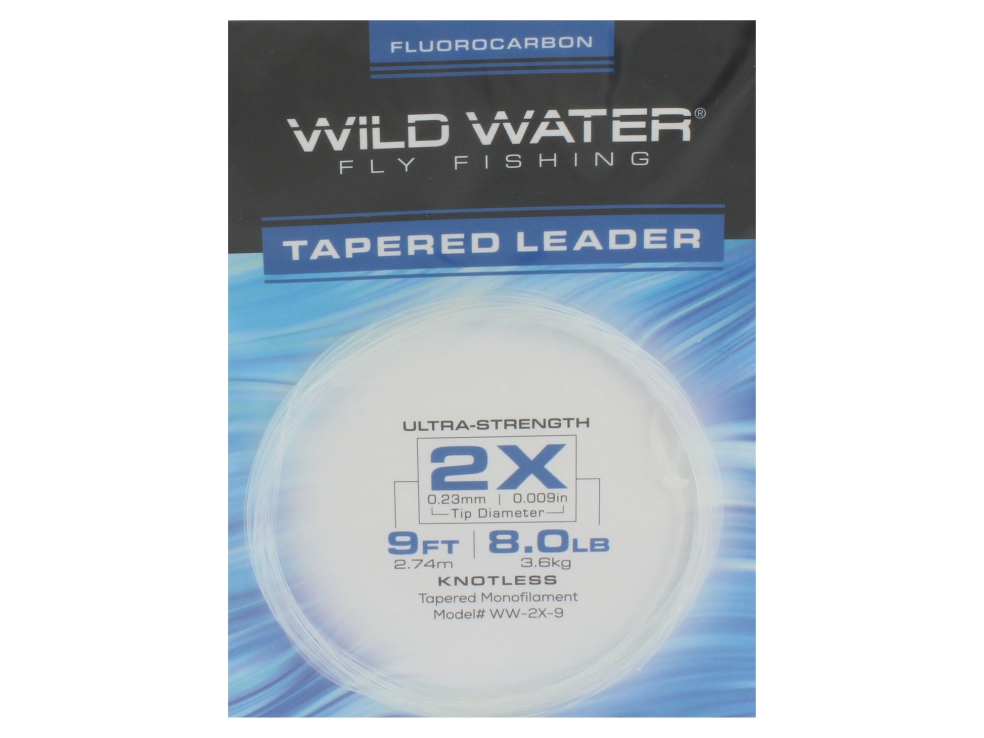 2X Fluorocarbon Leader, 9' | 3 Pack | Wild Water Fly Fishing