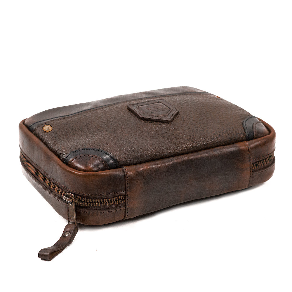 Heritage Leather "Doc" Electronics Organizer / Toiletry Kit