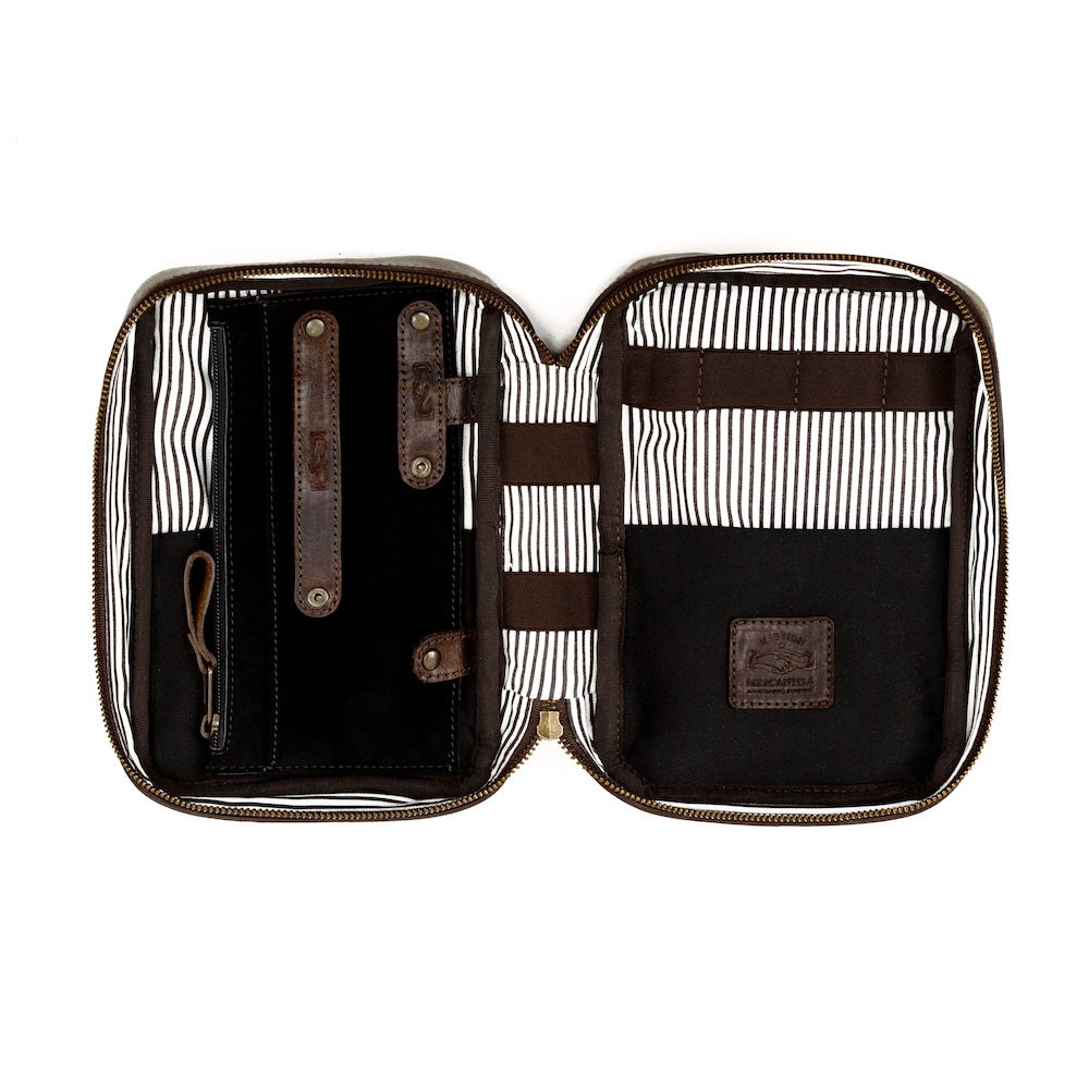 Heritage Leather "Doc" Electronics Organizer / Toiletry Kit