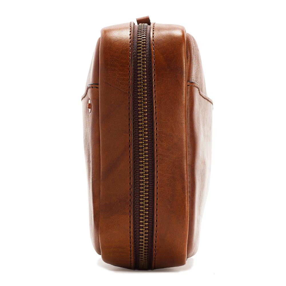 Heritage Leather "Doc" Electronics Organizer / Toiletry Kit