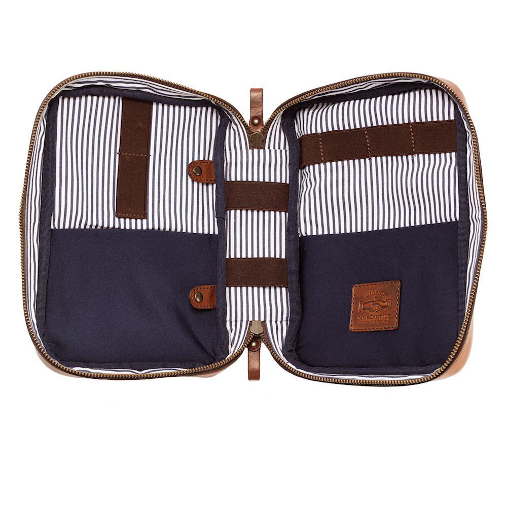 Heritage Leather "Doc" Electronics Organizer / Toiletry Kit